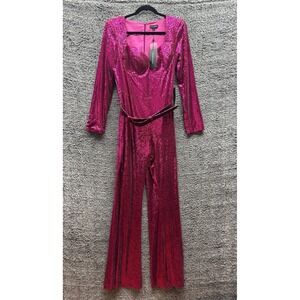 NADINE MERABI Pink Sequin Jumpsuit